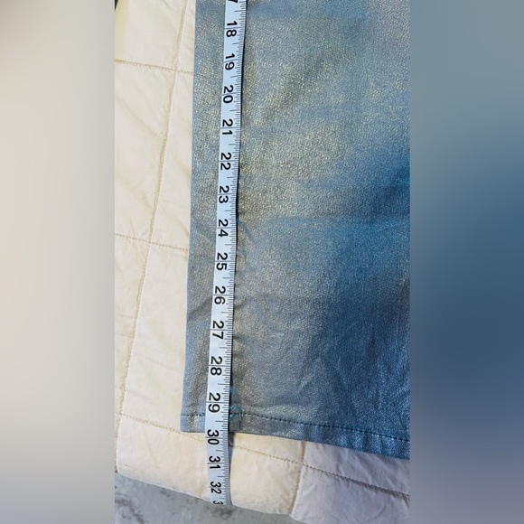 Chico's‎ Platinum Metallic Silver Flat Front Pants Size 0.5 or US Size 6 - Picture 7 of 9